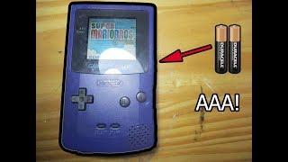 Gameboy Color with 2 AAA batteries