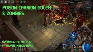POE 3.22 Poison Carrion Golems & Zombies Necromancer build overview