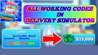 *NEW* ALL CODE IN DELIVERY SIMULATOR - Roblox Delivery Simulator