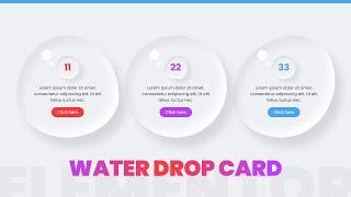 Elementor Water Drop Card Hover Effect  WordPress Elementor Pro Tutorial  Elementor Tips & Tricks