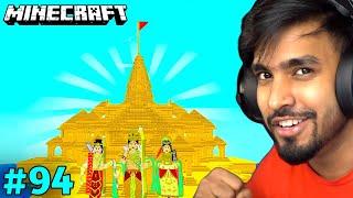 FINALLY BUILD THE RAM MANDIR IN MINECRAFT  MINECRAFT GAMEPLAY #94  TECHNO GAMERZ