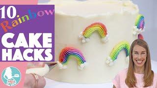 10 Rainbow Cake Hacks