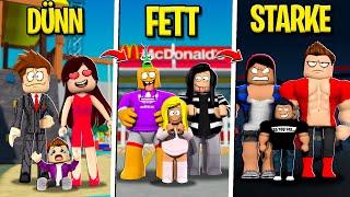 DÜNN vs FETT vs STARKE FAMILIE in BROOKHAVEN Roblox Brookhaven RP  Story Deutsch