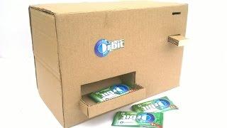 How To Make Orbit Vending machine from Cardboard - candy dispenser machine