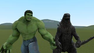 HULK VS GODZILA Garrys Mod Sandbox