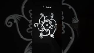 5*3 dots rangoli design ️ #shortsvideo #shorts #rangoliart #kolamdesigns #tamil #trending