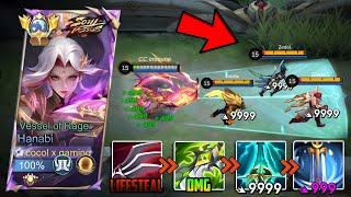 GLOBAL HANABI BEST LIFESTEAL AND DAMAGE BUILD TO RANK UP FASTER  hanabi best build 2024  - MLBB