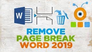 How to Remove a Page Break in Word 2019  How to Delete a Page Break in Word 2019