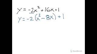 Completing the Square - leading coefficient