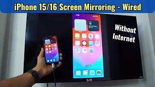 How to Mirror iPhone 1516 to TV without Internet - Wired Method in Hindi