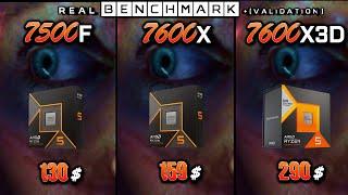 Ryzen 5 7500F vs 5 7600x vs 5 7600X3D  Test in 10 Games  1080p  RTX 4090