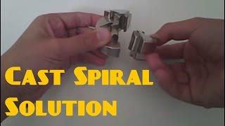 Hanayama Cast Spiral puzzle Solution part 1