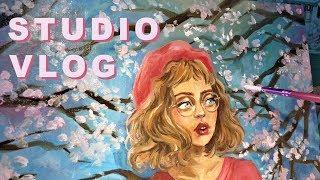 Studio Vlog #2  buying an iPad moving + LOTS of painting