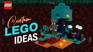 How to build LEGO The Warped Forest in Minecraft  Lego creative ideas  Lego custom build