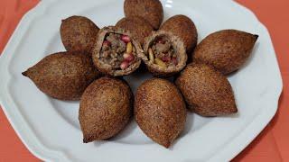 طريقة تحضير اقراص الكبة المقلية بكل الخطوات والتفاصيل Best Lebanese Kibbeh Balls Recipe