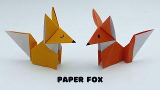 How To Make Easy Paper FOX For Kids  ORIGAMI FOX  Paper Craft Easy  KIDS crafts  EASY ORIGAMI