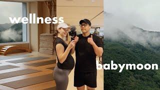 we went to a wellness babymoon resort in Korea  8 months pregnant