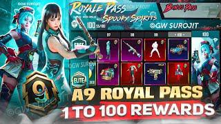 A9 Royal Pass  A9 Royale pass 1 to 100 rp rewards  3 Upgraded Weapon In A9 Royal pass  A9 RP BGMI