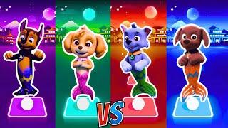 Paw Patrol Mer Pups  Chase VS Skye VS Rocky VS Zuma  Tiles Hop