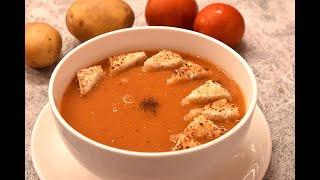 One pot Tomato potato soup-10 min No butter No milk No corn flour Healthy winter soup