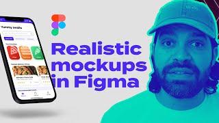 Tutorial Design realistic app device mockup in Figma with this plugin