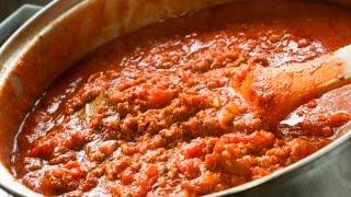 The GREATEST Spaghetti Meat Sauce EVER