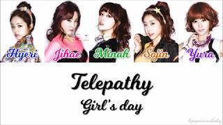 Telepathy 텔레파시 - Girls Day 걸스데이 Color Coded Lyrics HANROMENG