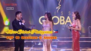 Miss Global Philippines  SHAYNE TORMES Top 10 Q&A