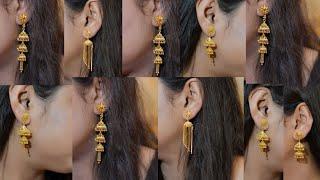 latest gold jhumka designs 2021 beautiful gold earrings designs with price