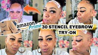 AMAZON 30 EYEBROW STENCIL TRY ON The Perfect Brow Stencil #MUFFINISMYLOVERS