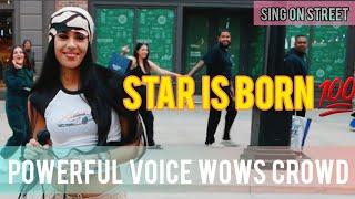 A Star is Born️ English Girls Impressive Street PerformanceWalk-Up SingerAdele - Easy On Me