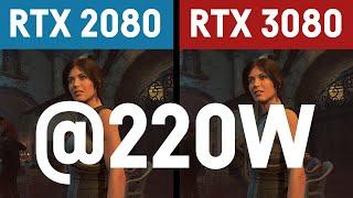 RTX 2080 vs RTX 3080 at 220W undervolted