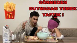 GÖRMEDEN DUYMADAN YEMEK YAPTIK  BÜYÜK CHALLENGE 