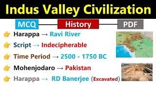 Indus Valley Civilization  Top MCQs  Ancient History  Indus Valley Civilization GK MCQs