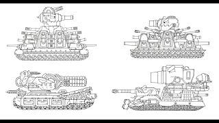 Drawing Cartoon Tanks Battle Of Hybrid Part 2 - Cartoons About Tanks