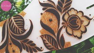 Bold GulfArabic henna design Henna tutorials classes and lessons by Devaky S Dharan