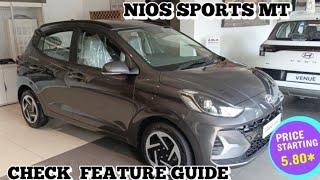 Hyundai Nios Sports Mannual - Full Review Walk Around  Price Start With 5.80*