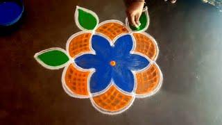 vaikasi special 5x3beautiful flowerkolamaadimadham traditional easy colorrangoligokulramyakolangal