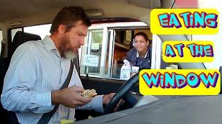 EATING at the DRIVE-THRU WINDOW  Funny Prank 