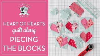 How to Make Heart Quilt Blocks Heart of Heart Quilt Along