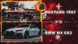 MUSTANG 1967 vs BMW M4 G82 4K  Ford Mustang fastback edit status  bmw M4 g82 edit status