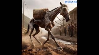 Poor sad horse story  #horse #horselover #load #ai #shortvideo #animals