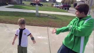 Real Life Ben 10 HeatBlast & SpiderMonkey vs 2 Evil Bad Guys