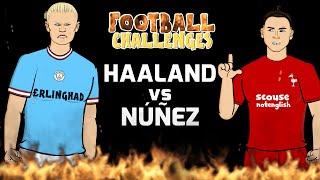 Haaland vs Nunez Football Challenges Erling vs Darwin