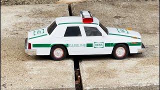 Stomp Crushing Vintage 1993 HESS Police Cruiser Toy Car