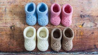 FAST Crochet Baby Booties BEGINNER Friendly EASY Tutorial