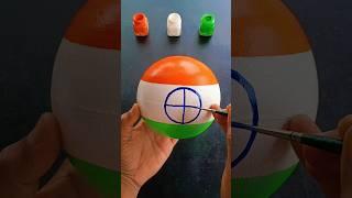 Great Indian Flag  Painting on Ball   Love My Flag #shorts #youtubeshorts #viral