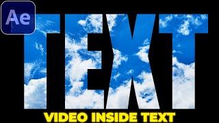 How to add VIDEO inside TEXT  After Effects Tutorial