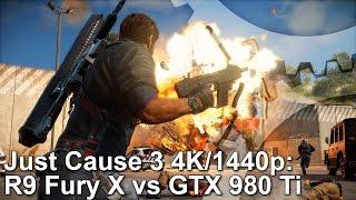 Just Cause 3 PC 4K1440p GTX 980 Ti vs R9 Fury X Frame-Rate Test