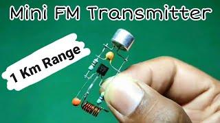 How to make 1km radio transmitter using transistor  Long Range FM Transmitter Circuit  mini FM 